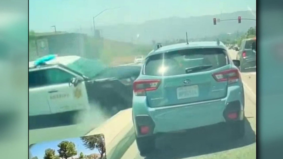 Los Angeles deputy ‘basically unscathed’ after cruiser goes airborne, flips after vehicle crash
