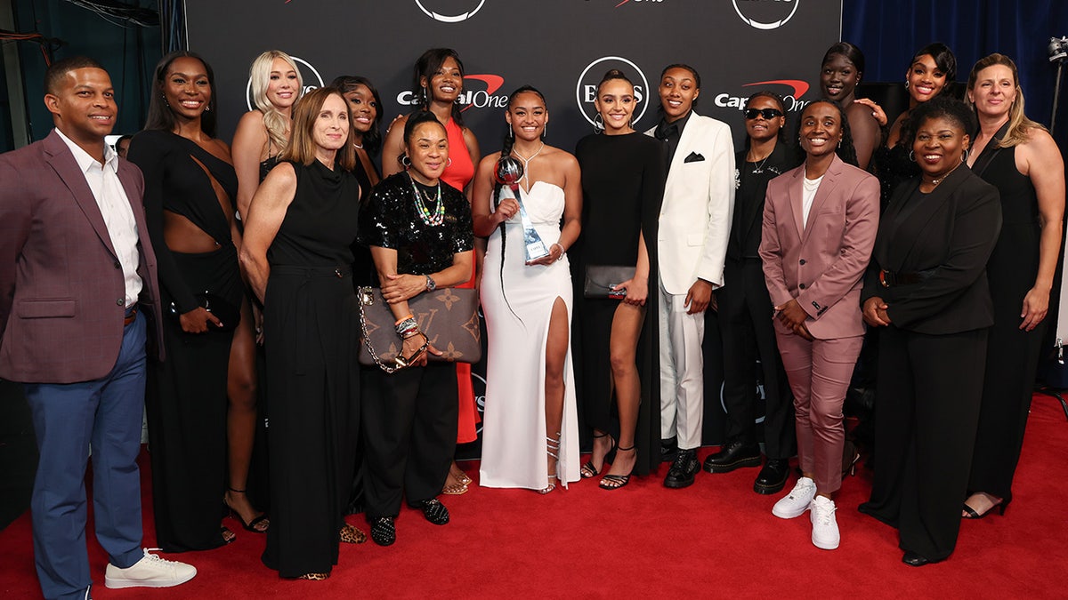 South Carolina’s Dawn Staley makes plea against ‘pay disparity’ in Jimmy V Award speech at ESPYS