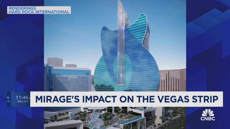 The Mirage closes in Las Vegas to make way for Hard Rock Guitar Hotel